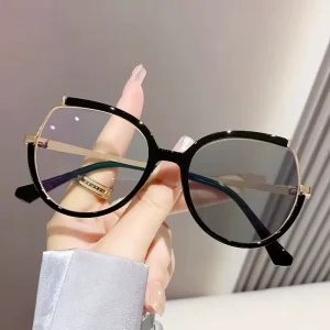 7196 Anti-Blue-Light Photochromic Reading Glasses Frame for Women