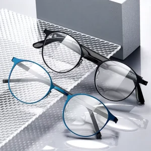 7954 Anti Blue Light Metal Optical Glasses Smart Translation Eyewear