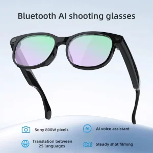 800W Anti Shake Smart Camera Glasses with Video Recording Simultaneous Interpretation GPT Identify Objects Photochromic Lens