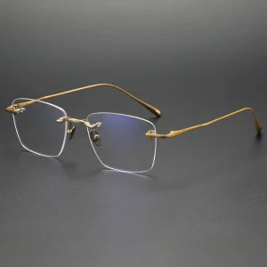 80954 Fashion Rimless Pure Titanium Eye Glasses Frames Women Men Spectacle Optical Eyeglasses Frames