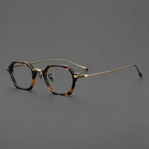 81037 High Quality Optical Titanium Eyeglasses Frame Acetate Titanium Glasses Eyewear Optical Frame for Men Women