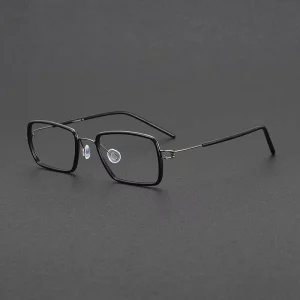 81047 Rectangle Screwless Optical Frame for Men Women Titanium Eye Frames Spectacle Eyewear High Quality Optics Frames