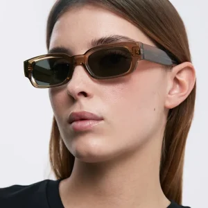 8106 Bio-Based G850 Frame Square Sunglasses Orange UV400 Lenses for Men and Women