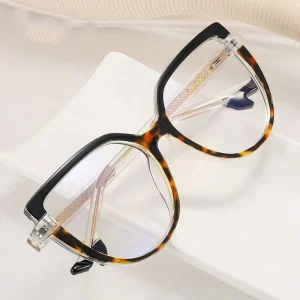 81061 Acetate Hinge TR90 Cat-Eye Optical Frame, Anti-Blue-Light Eyeglasses