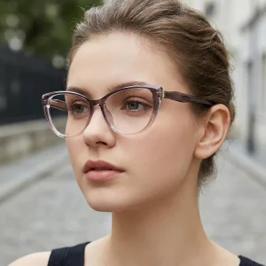 82006 Women TR90 Gafas De Lujo Eyeglasses Frames Prescription Blue Light Blocking Optical Frames Colored Stylish Frames