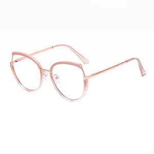 82010 Prescription TR90 Metal Anti Blue Light Eye Glasses Frames Optical Frames Blocking Blue Light Optical Glasses Women