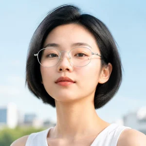 83738 Oval Unisex Metal Optical Prescription Eyeglass Frames