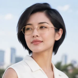 83739 Lightweight Oval Metal Optical Eyeglass Frames