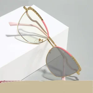 8620 Cat Eye Women’s Metal Acetate Optical Eyeglass Frames