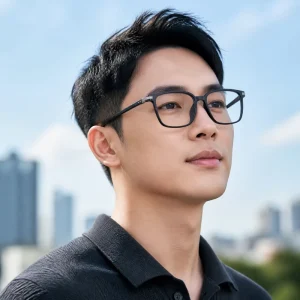 86366 Plastic Square Eyeglass Frames for Men and Women