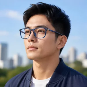 86367 Plastic Square Eyeglass Frames for Men