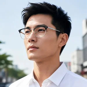 88215 Brow-Line Pure Titanium Optical Eyeglass Frames