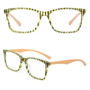 8912 Multicolor Acetate Square Optical Frames with Clear Lenses for Women and Men