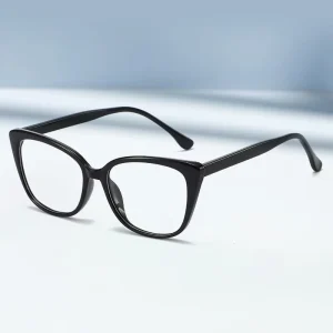9013 Cat-Eye Optical Eyeglass Frame for Women, Transparent CP Frame with PC Temples