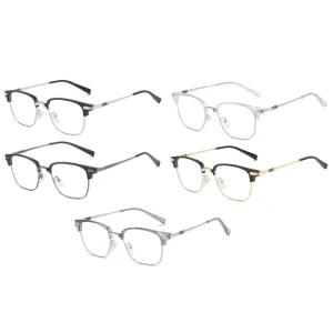 9300 Slim Frame Gold and Gray Reading Glasses Women’s Presbyopia Minus 250 Corrective Eyeglasses Supply