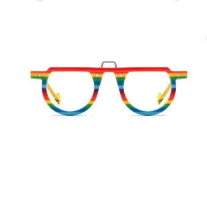 9383 Multicolor Laminated Cat-Eye Handmade Acetate Spectacle Frames Men Women Unisex Myopia Eyeglasses