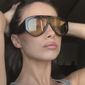 9588 Retro Oversized Sun Glasses One Piece Vintage Shield Custom Logo Sunglasses Women Men