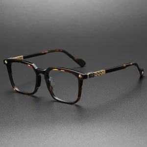 9680 Titanium Acetate Combination High Quality Spectacles Eyeglasses Frame Optical Eyewear Frame Men Women Glasses