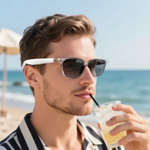 AI Powered Smart Glasses with Assistant Real-time Translation Voice Control Music Calls Eyewear