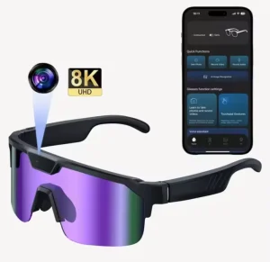 AI Smart Cycling Glasses Camera Video Record Real time Translation UV Protection Sports Eyewear for Bike Fishing Men Women