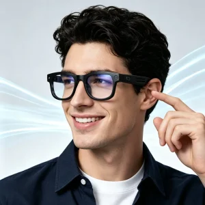 AI Smart Eyewear with Voice Assistant, Real-Time Translation, Bluetooth Calling, Camera, HD Recording