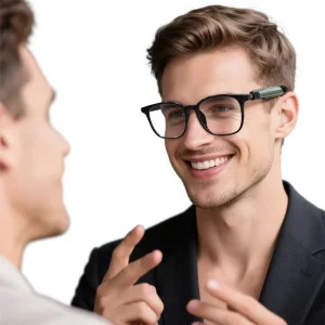 AI Smart Glasses Real Time Translation 100+ Languages Bluetooth Calls Music Audio F19