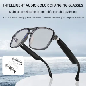 AI Smart Glasses Wearable Camera Eyewear with WiFi Photo and Video Transfer for Instant Sharing Work Travel and Content Creation