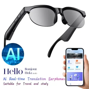 AI Smart Glasses with 4K Camera and Bluetooth for Men High Tech Smart Eyewear