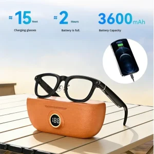 AI Smart Glasses with 8MP Camera for Video Recording Photography and Translation