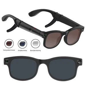 AI Smart Glasses with Bluetooth, Translation, Camera, Audio and Video Recording, Voice Assistant