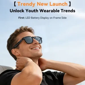 AI Smart Glasses with Camera 1080P Video Recording Bluetooth Audio Voice Assistant ENC Noise Cancellation Eyewear