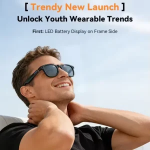 AI Smart Glasses with Camera 1080P Video Recording Bluetooth Audio Voice Assistant ENC Noise Cancellation Eyewear