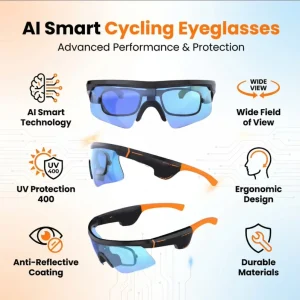 AI Smart Glasses with Recognition Translation HiFi Music UV400 Photochromic Lenses for Cycling