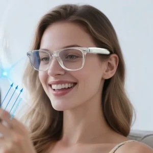 AI Smart Glasses with Touch Operation, Sunglasses, Earphones, Fast Charging