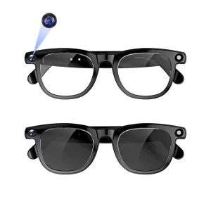 AI Smart Glasses with Video Recording, Audio, Bluetooth Camera, Real-Time Translation, Hands-Free Music and Calls