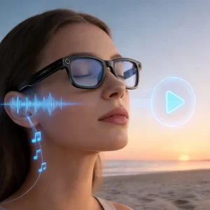AI Smart Sunglasses with Wi-Fi, Bluetooth, Display, Camera, Music Playback, Voice Chat, Real-Time Translation, UV400, IPX6 Waterproof