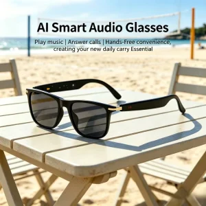 AI Smart Wireless Sports Audio Glasses Open ear Design Intelligent Noise Cancellation HD Calls Music for Daily Commute Travel