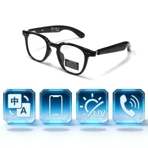 AI Translation Smart Glasses GT 52 TOPTAI Wireless Touch Control IP67 Waterproof Magnetic Charging AI Assistant Speaker Business