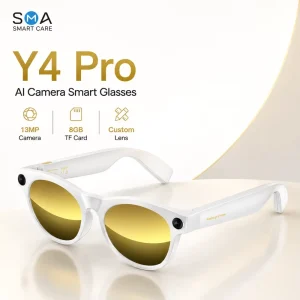 AI Translation Smart Glasses with First Person 13MP Camera Voice Recording Bluetooth Audio Smart Eyewear for Travel Meeting