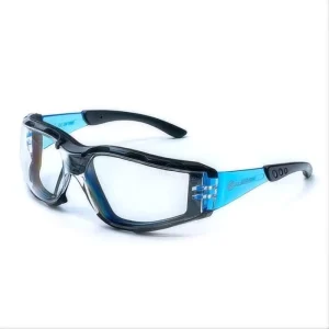 ANSI Z87.1 EN166 EN16321 Anti Fog Anti Scratch Clear Half Frame Safety Glasses Foam Gasket Construction Eye Protection