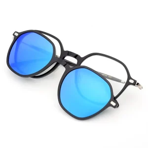 Acetate 5-in-1 Magnetic Clip-On Polarized Sunglasses