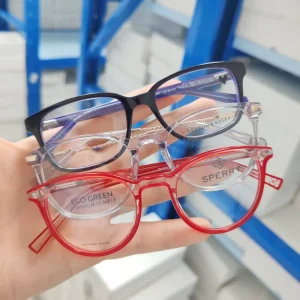 Acetate Big-Frame Optical Eyeglasses for Teenagers