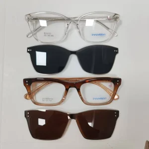 Acetate Clip-On Polarized Sunglasses Assorted Styles