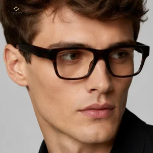 Acetate Eyeglass Frame Lightweight Optical Glasses for Men and Women with Nose Pads and Durable Temples