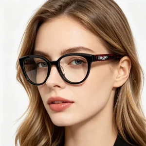Acetate Eyeglasses Frames Stock Clearance Lue Light Acetate Reading Thick Frame Glasses For Men Round Optical Frames
