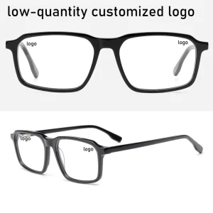 Acetate Full-Rim Square Optical Eyeglass Frames with Blue Light Blocking