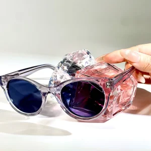 Acetate Geometric Polarized Sunglasses UV400 Lightweight Full-Rim Unisex