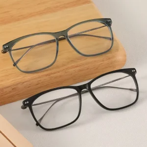 Acetate Square Optical Eyeglass Frames, Ultra-Thin and Lightweight, Unisex