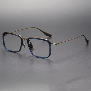 Acetate Titanium Glasses Frame for Men New Retro Vintage Square Prescription Eyeglasses Frames Women Myopia Optical Eyewear
