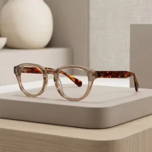 Acetate Unisex Full-Rim Optical Frames with Diamond Face Shape and Lightweight Design